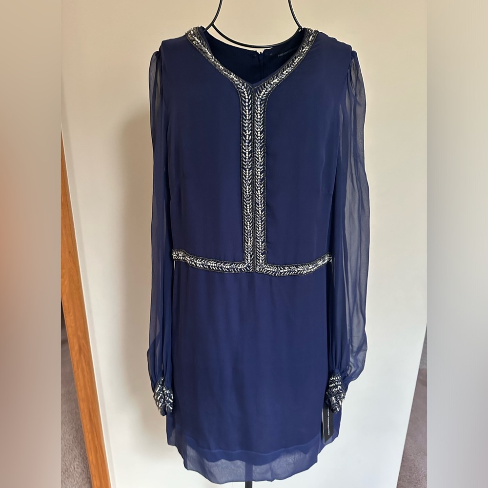 NWT French Connection Silk mini dress -Size 10 - Picture 3 of 11